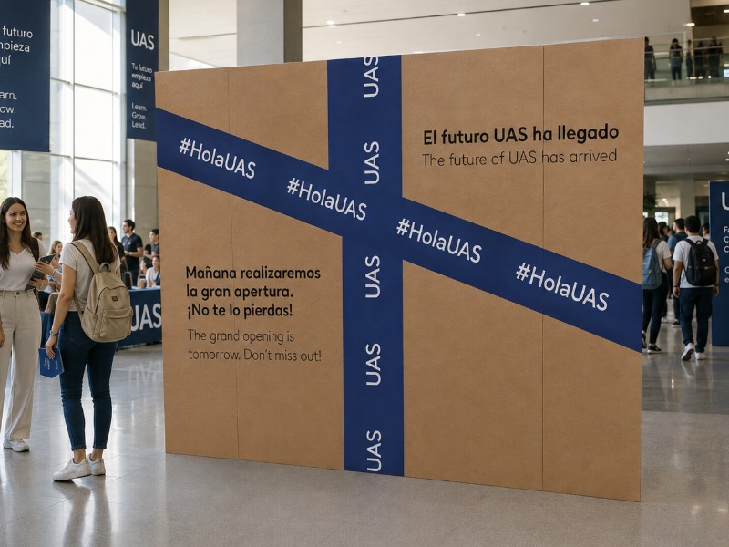 Continuidad visual entre los paneles de un Photocall Pop Up